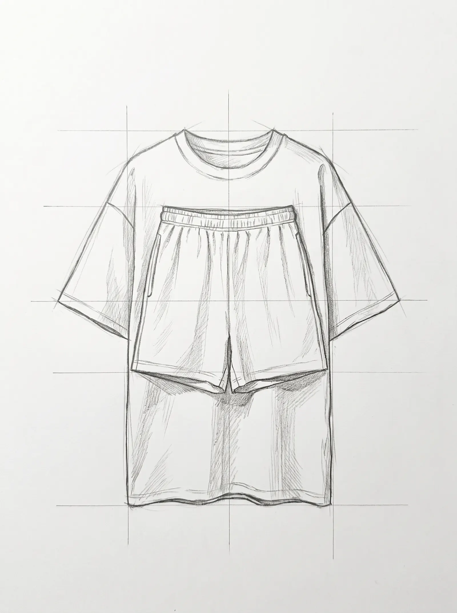 Boceto a lápiz de Conjunto Verano